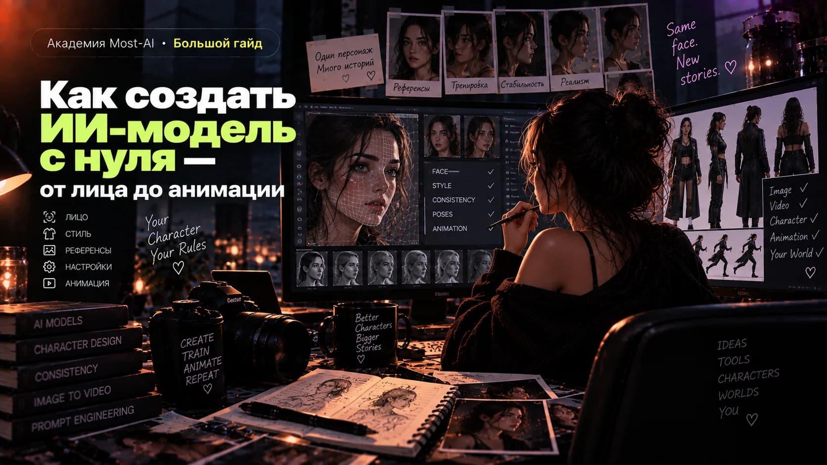 Как создать ИИ-модель с нуля — от лица до анимации