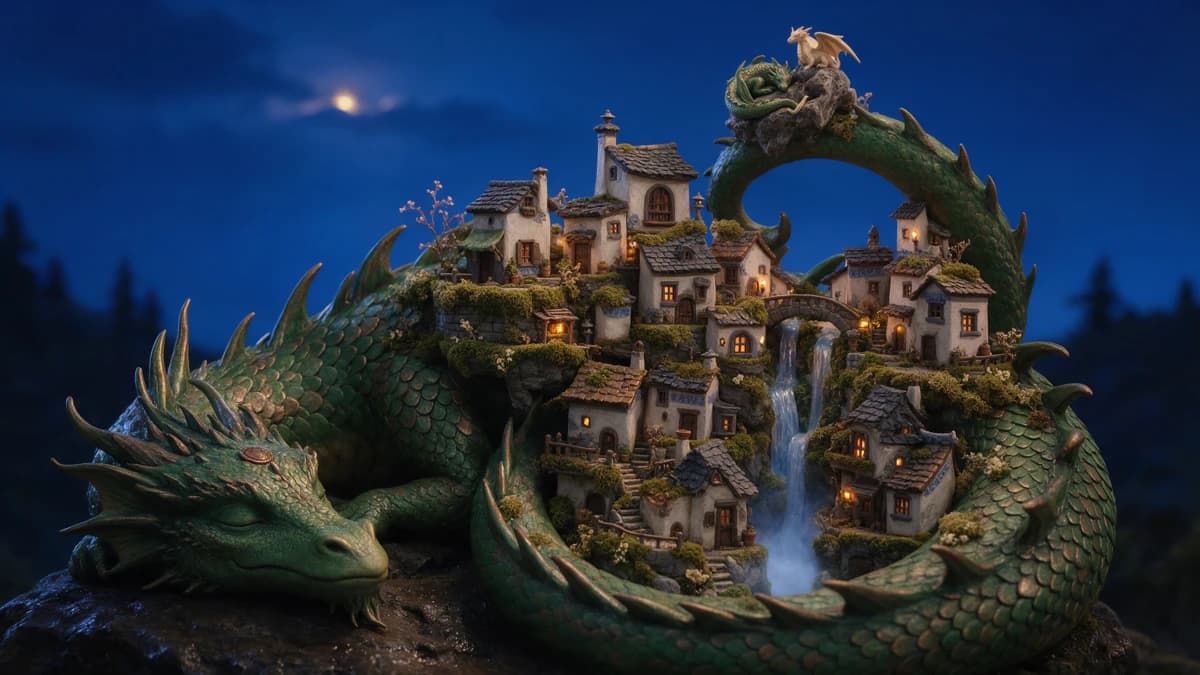 A miniature fantasy world