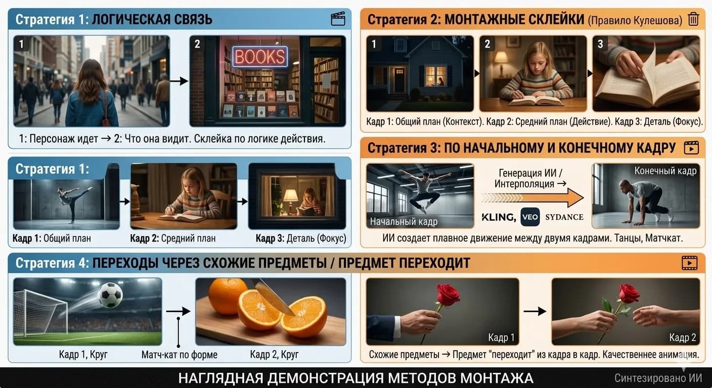 Наглядная демонстрация методов монтажа