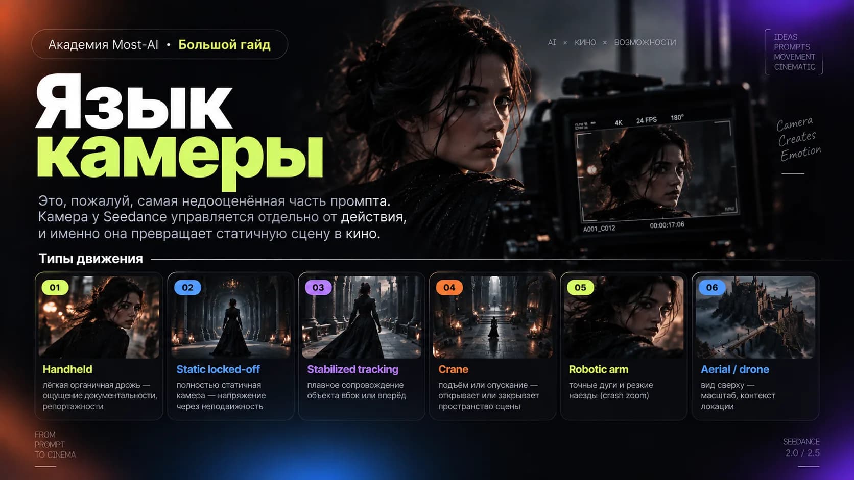 Язык камеры — типы движения