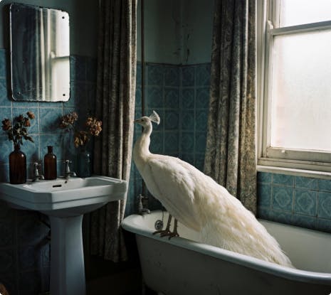 Тарелка в мыльной пене — крупный план, Nano Banana