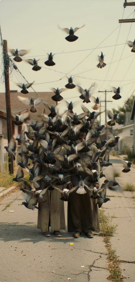 Белый павлин на ванне — фотореализм, Nano Banana